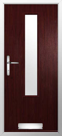 Monza Glazed Solidor Composite Door in Rosewood