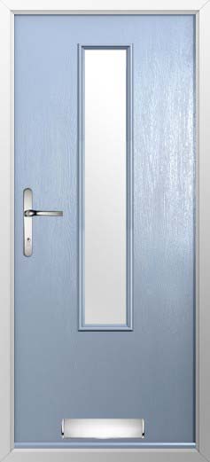 Monza Glazed Solidor Composite Door in Duck Egg Blue