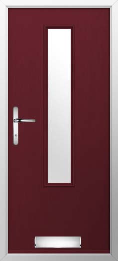 Monza Glazed Solidor Composite Door in Deep Merlot