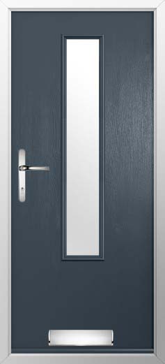 Monza Glazed Solidor Composite Door in Anthracite Grey