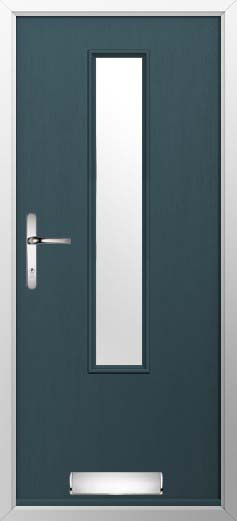Monza Glazed Solidor Composite Door in Midnight Grey