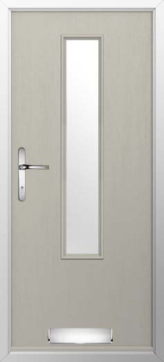 Monza Glazed Solidor Composite Door in Pebble Grey