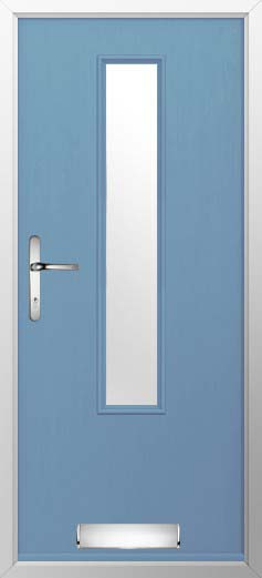 Monza Glazed Solidor Composite Door in Pottery Blue