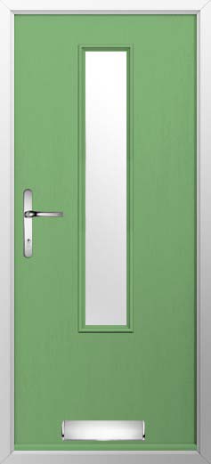 Monza Glazed Solidor Composite Door in Pistachio Green