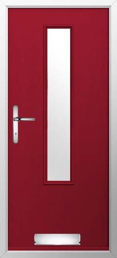 Monza Glazed Solidor Composite Door in Ruby Red