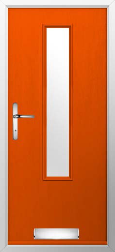 Monza Glazed Solidor Composite Door in Tangerine