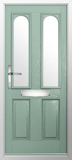 Nottingham 2 Glazed Solidor Composite Door in Chartwell Green