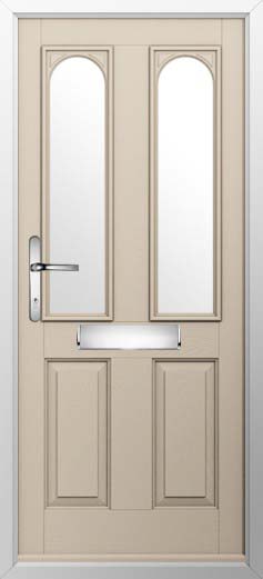 Nottingham 2 Glazed Solidor Composite Door in Cream