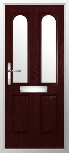 Nottingham 2 Glazed Solidor Composite Door in Rosewood