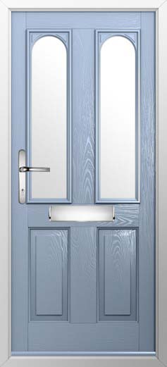 Nottingham 2 Glazed Solidor Composite Door in Duck Egg Blue