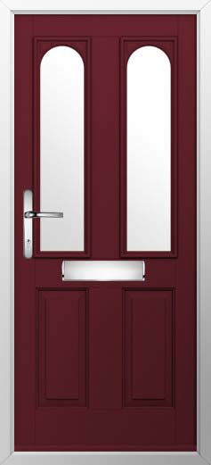 Nottingham 2 Glazed Solidor Composite Door in Deep Merlot