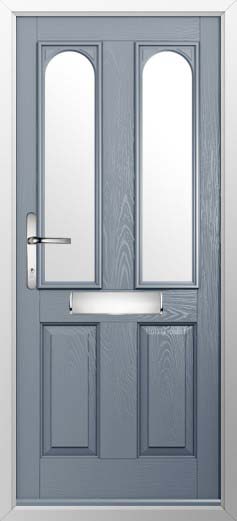 Nottingham 2 Glazed Solidor Composite Door in French Grey