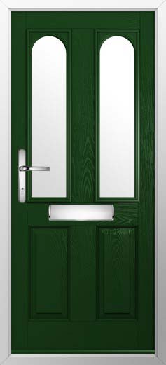 Nottingham 2 Glazed Solidor Composite Door in Green