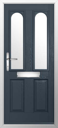 Nottingham 2 Glazed Solidor Composite Door in Anthracite Grey