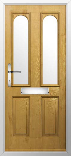 Nottingham 2 Glazed Solidor Composite Door in Irish Oak