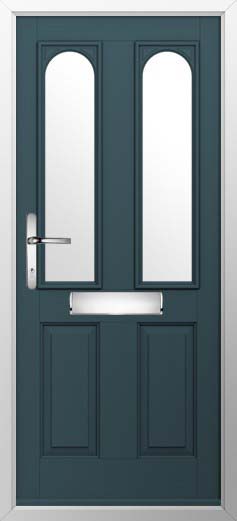 Nottingham 2 Glazed Solidor Composite Door in Midnight Grey