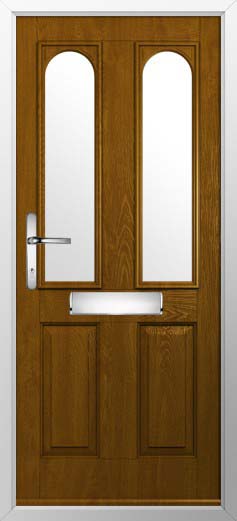 Nottingham 2 Glazed Solidor Composite Door in Oak