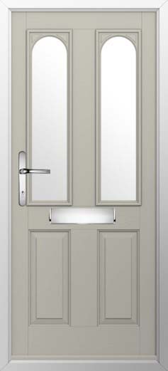 Nottingham 2 Glazed Solidor Composite Door in Pebble Grey