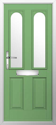 Nottingham 2 Glazed Solidor Composite Door in Pistachio Green