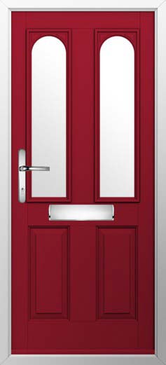 Nottingham 2 Glazed Solidor Composite Door in Ruby Red