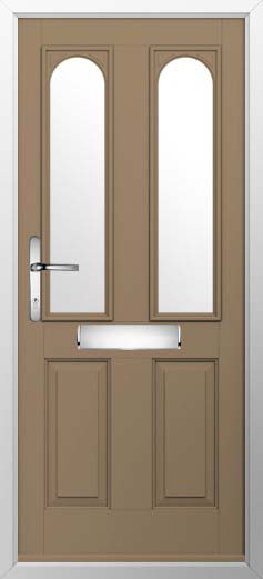 Nottingham 2 Glazed Solidor Composite Door in Truffle Brown