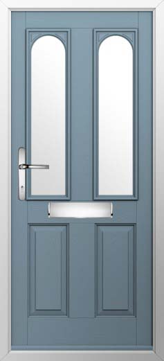 Nottingham 2 Glazed Solidor Composite Door in Twilight Grey