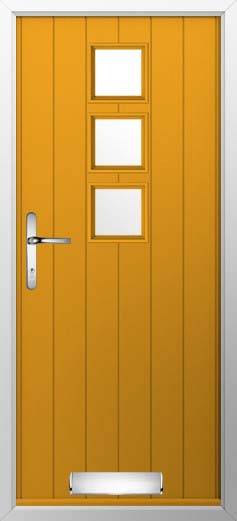 Naples Glazed Solidor Composite Door in Amber Gold