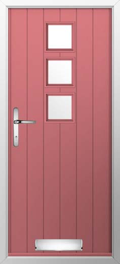 Naples Glazed Solidor Composite Door in Antique Rose