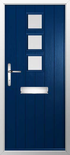 Naples Glazed Solidor Composite Door in Blue