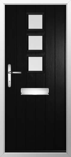 Naples Glazed Solidor Composite Door in Black