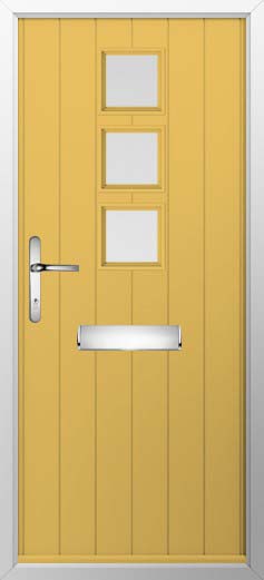 Naples Glazed Solidor Composite Door in Buttercup Yellow