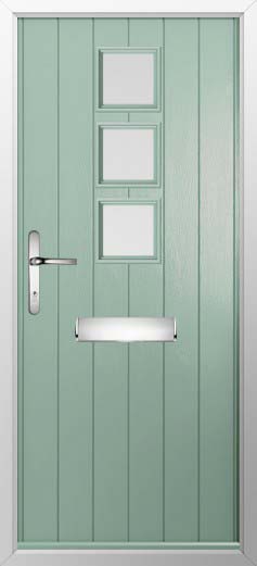Naples Glazed Solidor Composite Door in Chartwell Green