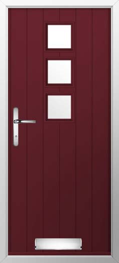 Naples Glazed Solidor Composite Door in Deep Merlot