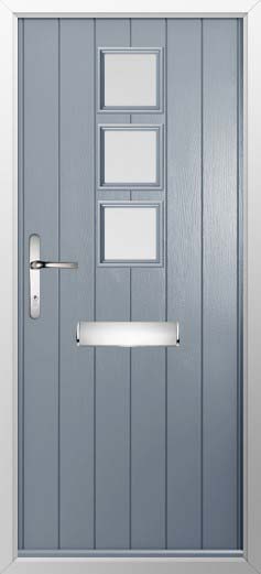 Naples Glazed Solidor Composite Door in French Grey