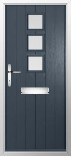 Naples Glazed Solidor Composite Door in Anthracite Grey
