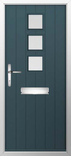 Naples Glazed Solidor Composite Door in Midnight Grey