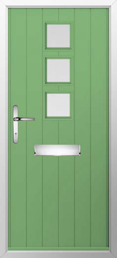 Naples Glazed Solidor Composite Door in Pistachio Green