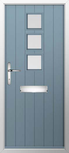 Naples Glazed Solidor Composite Door in Twilight Grey