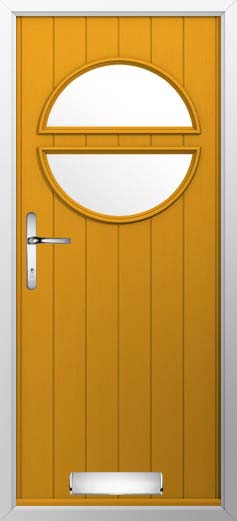 Pisa Glazed Solidor Composite Door in Amber Gold