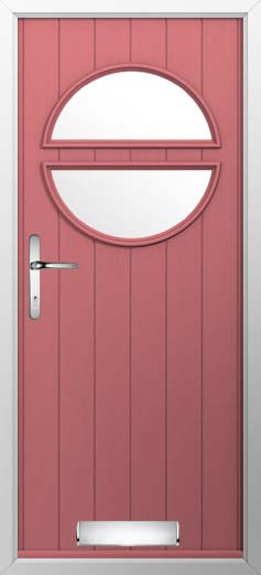 Pisa Glazed Solidor Composite Door in Antique Rose