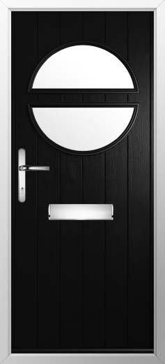 Pisa Glazed Solidor Composite Door in Black