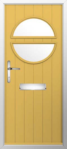 Pisa Glazed Solidor Composite Door in Buttercup Yellow