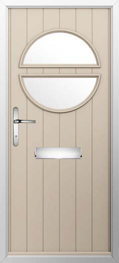 Pisa Glazed Solidor Composite Door in Cream
