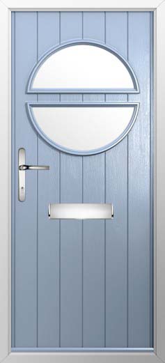 Pisa Glazed Solidor Composite Door in Duck Egg Blue