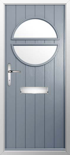 Pisa Glazed Solidor Composite Door in French Grey
