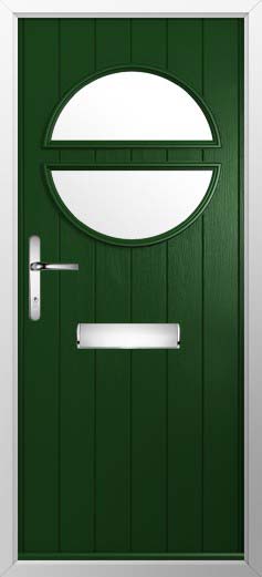 Pisa Glazed Solidor Composite Door in Green