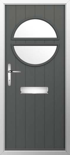 Pisa Glazed Solidor Composite Door in Granite Grey