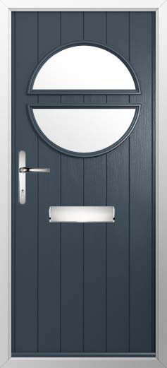 Pisa Glazed Solidor Composite Door in Anthracite Grey