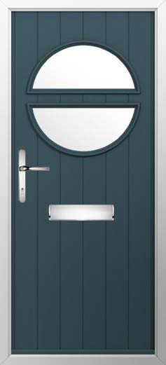 Pisa Glazed Solidor Composite Door in Midnight Grey