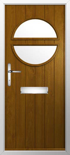 Pisa Glazed Solidor Composite Door in Oak